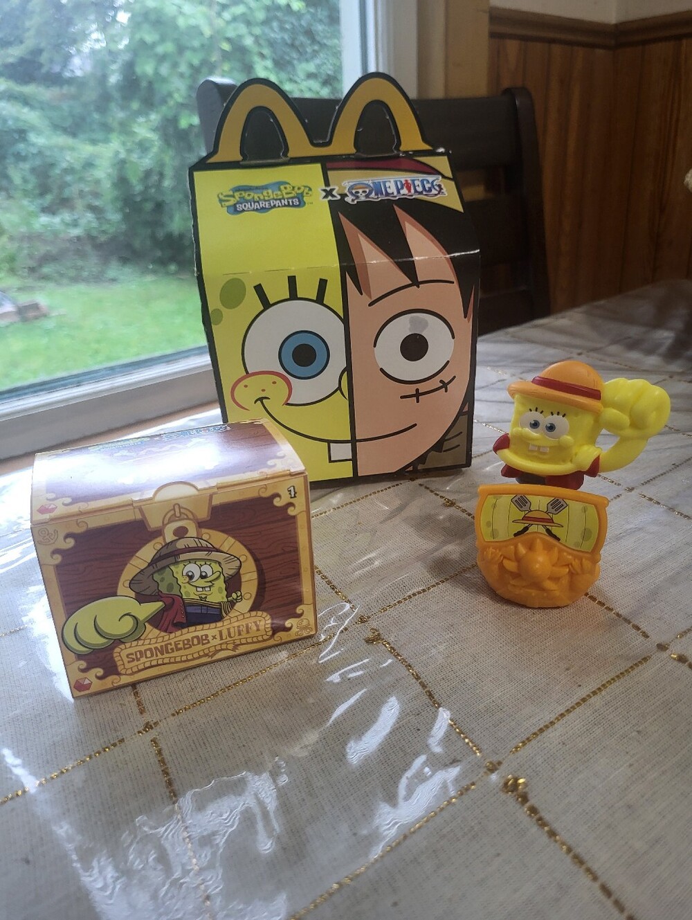 2026 McDonald's SpongeBob x One Piece Figure - Luffy With Boxes